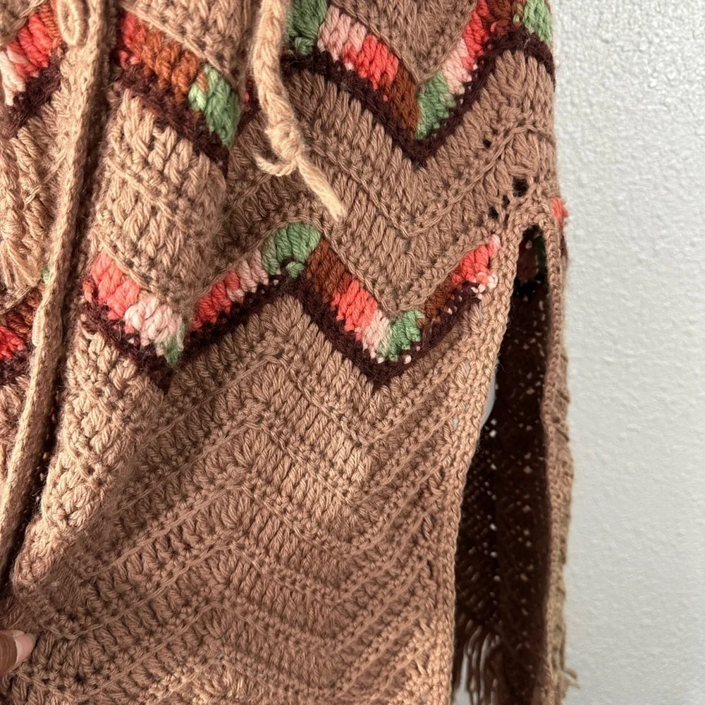 Handmade Crochet Poncho Cape Size M/L